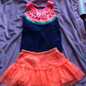 Watermelon summer outfit / mixed brands